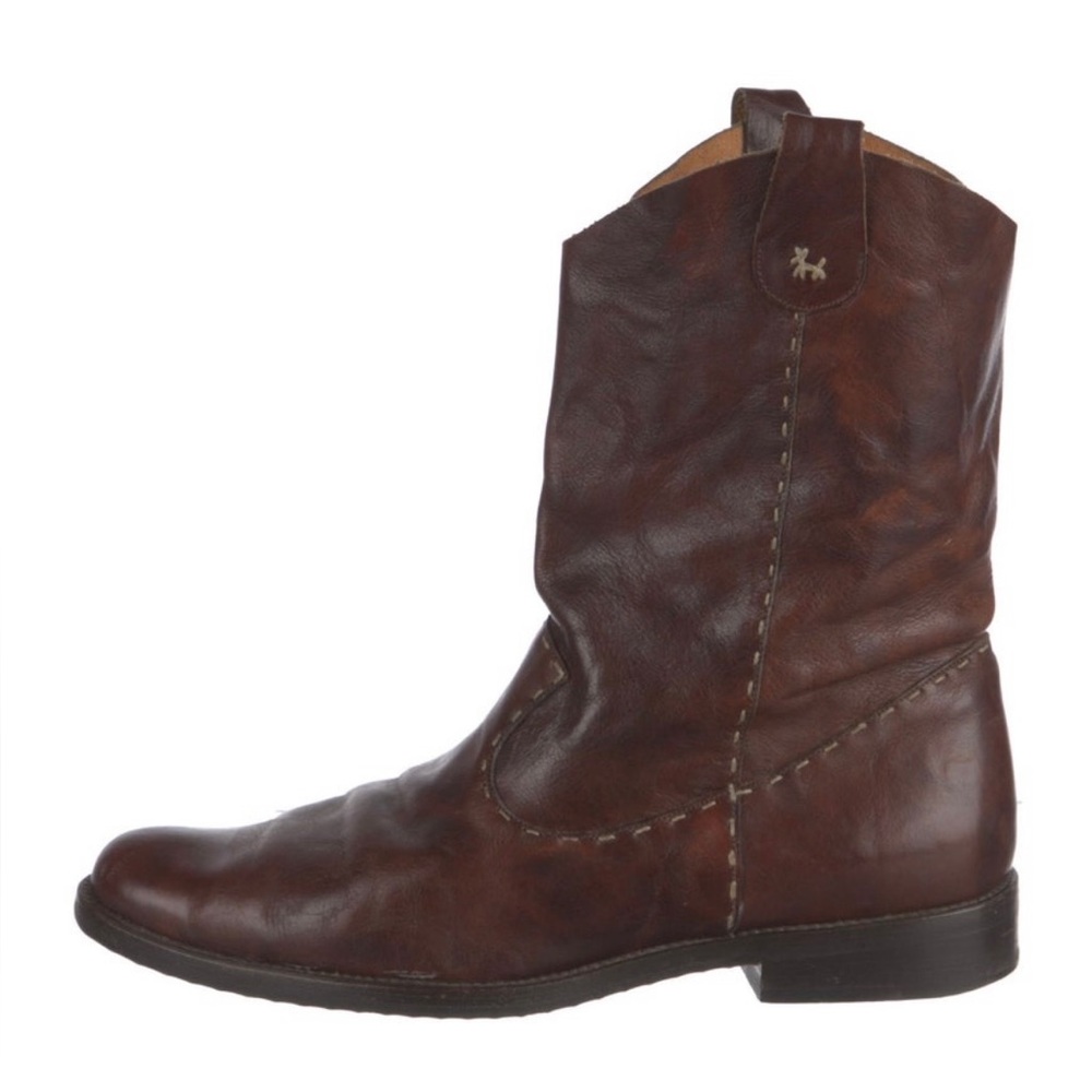 Henry Cuir Hand Stitched Brown Leather Boots